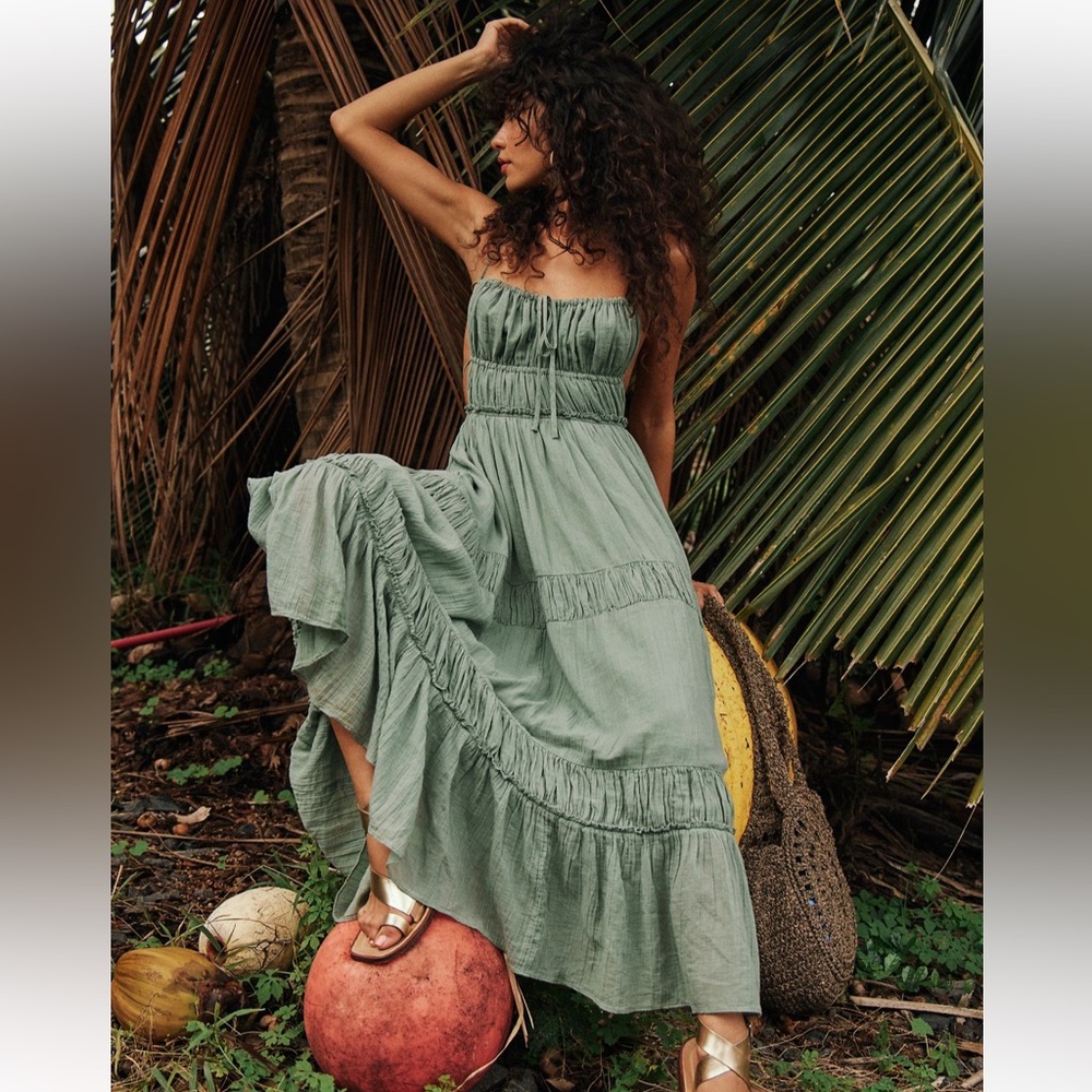 Like new Free People Taking Sizes maxi in Sea Spray size Small